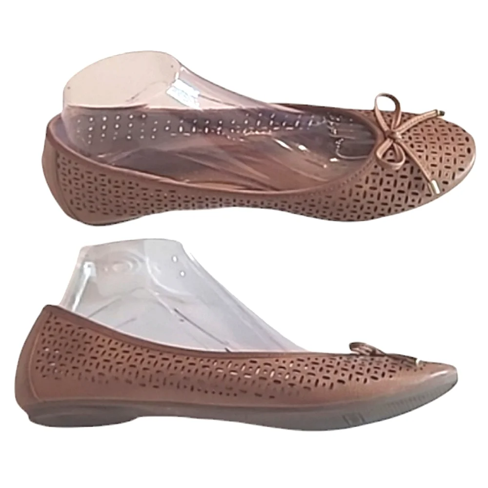 Kelly & Katie Ballet Jelly Flat Perforated Slip Resistant Flexible Slide On Flex